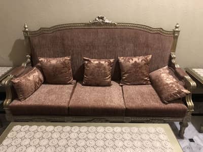 Wooden sofa set excellent condition