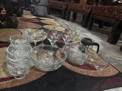Custard set and tea set and more accessories