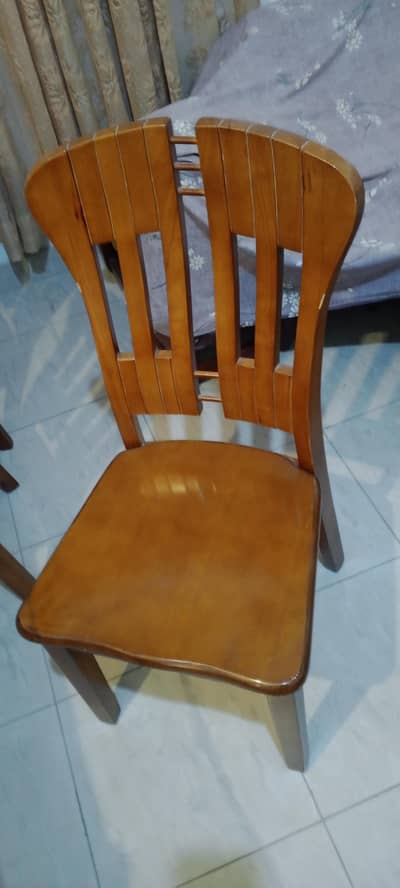 Wooden Dining table with 6 chairs