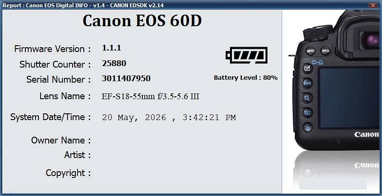 CANON EOS 60D 1