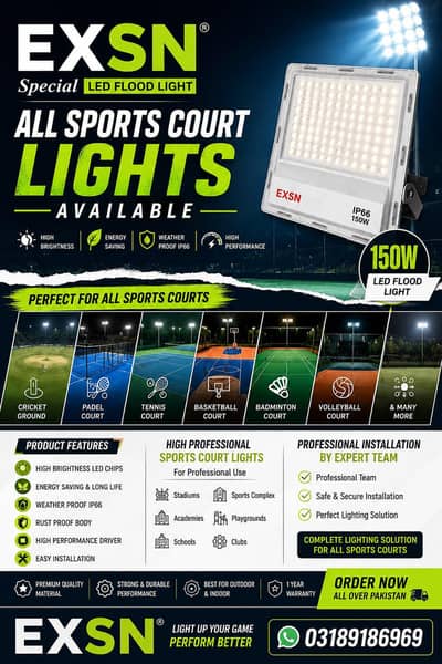 Ultra floor x- All sports courts light Available! 50w,100 w 150 w,200