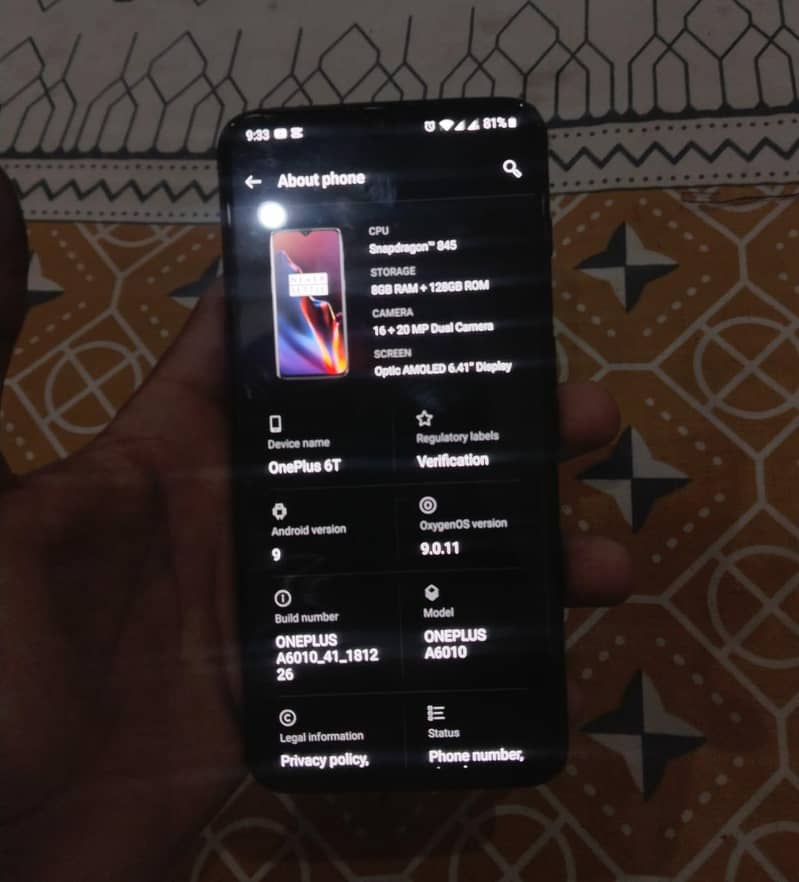 one plus 6t 11