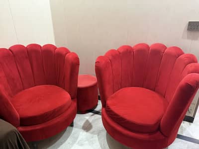 2 Sofa Chairs With One Small Table