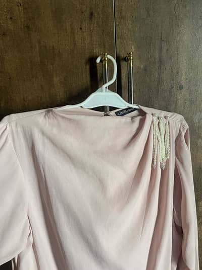 Limelight 2 piece large suit in baby pink color long shirt with plazo