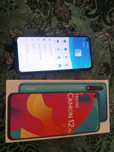 Tecno Camon 12 air 4/64 pta aproved  glass change