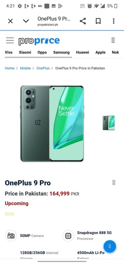 Oneplus pro 9 model 12/256