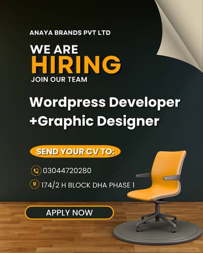 Urgent Hiring (Wordpress+Graphic Designer)