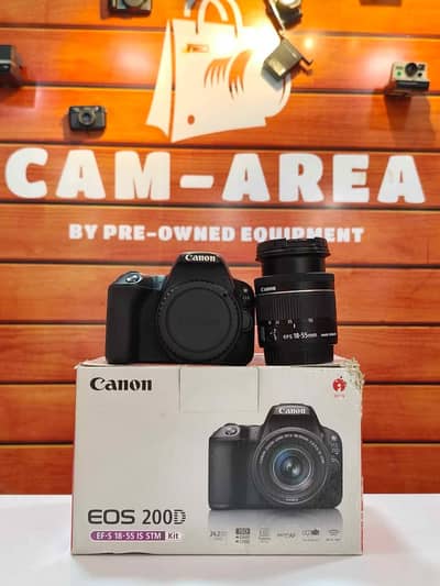 Canon 200D With Lens 18-55, Good Condition, Complete Box, less shutter