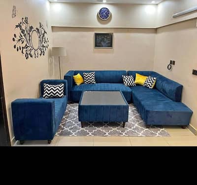 L shape sofa set