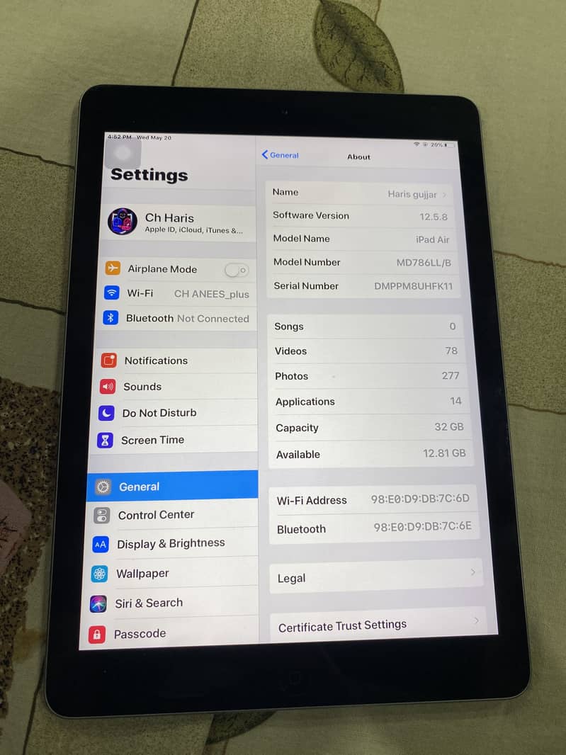 Ipad air 4