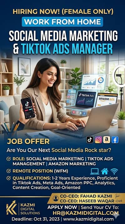 Need 2 Female For Our Work