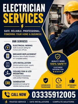 Electrician Services | Wiring & UPS Installation