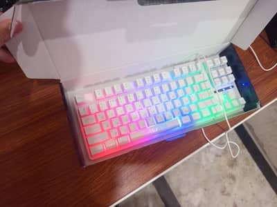 White RGB keyboard