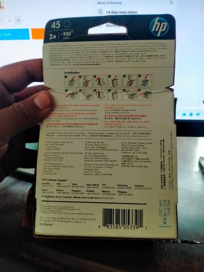 Hp 45+45 Set Ink Cartridge Original