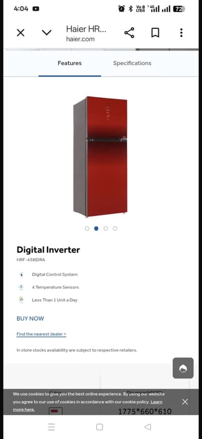 Haier HRF-438 Inverter Fridge