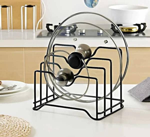 Pot Lid and Plate Stand, Heavy Metal, Kitchen Organizer