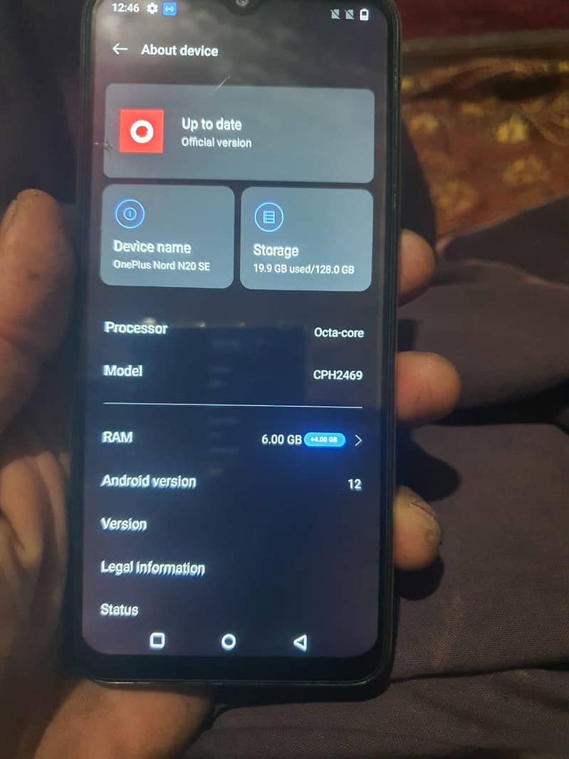 onepluse 6+4/128 non pta 4