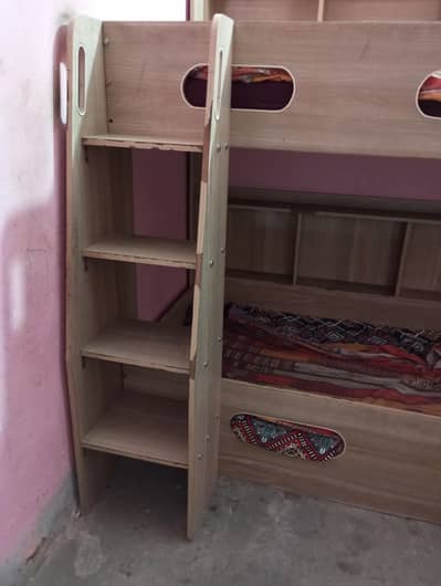 kids bed and cupboard