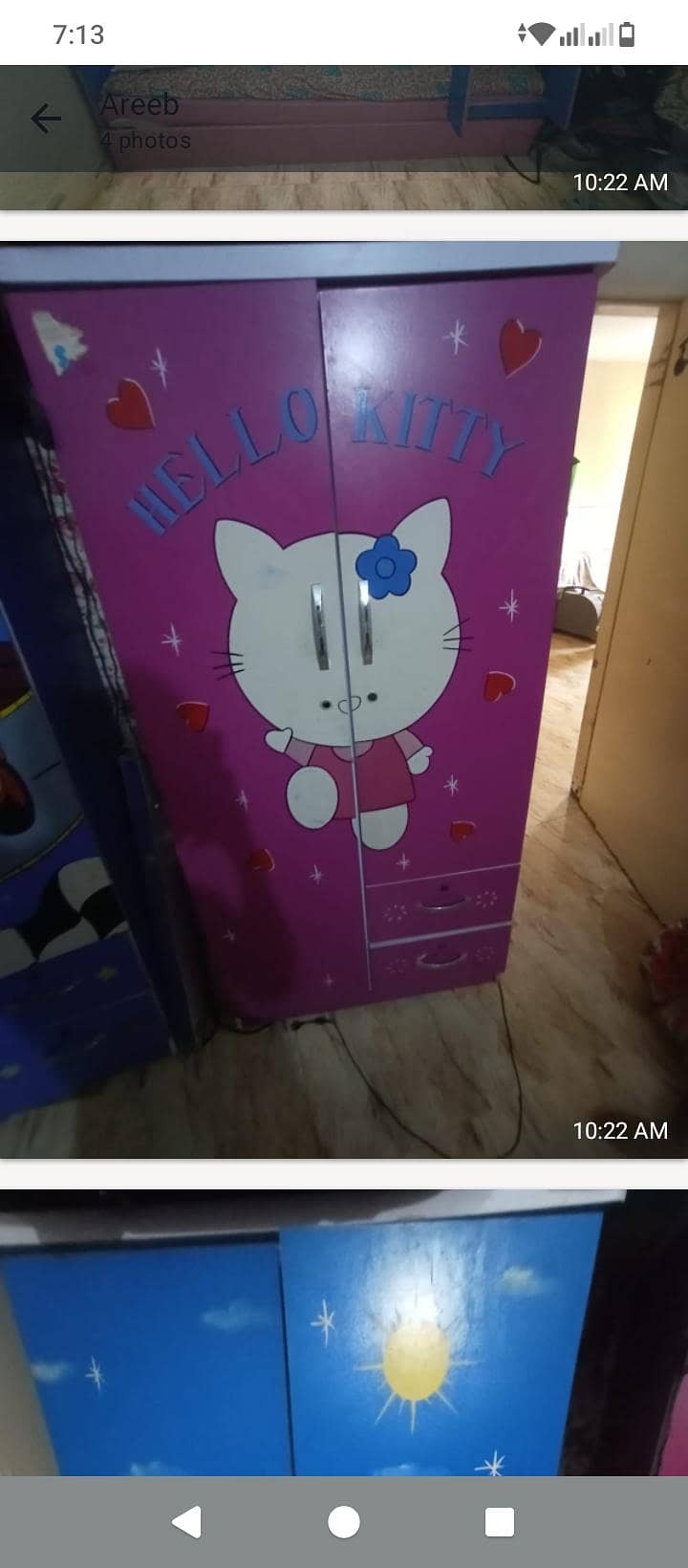 Children Double Bed & Cupboard 1