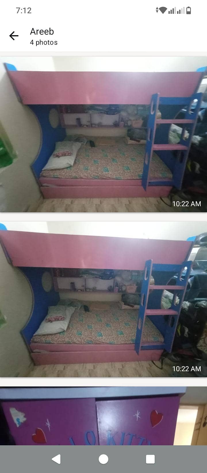 Children Double Bed & Cupboard 2
