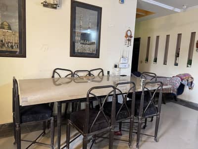 Dinning Table with 8 chairs for sale - Rod IRon Set