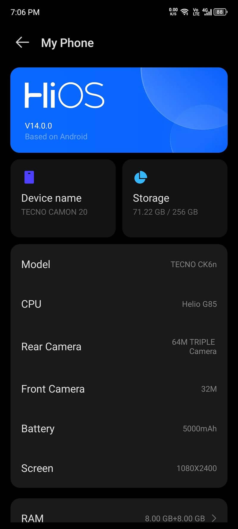 TECNO CAMON 20 7