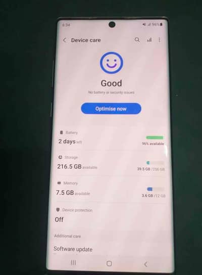 Samsung Note 10 plus 12 GB 256 GB 03262107955 my WhatsApp number