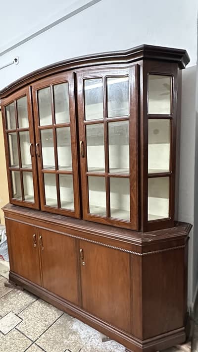 Elegant Wooden Crockery / Display Cabinet for Sale