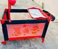 Ace Baby Red Folding Cot