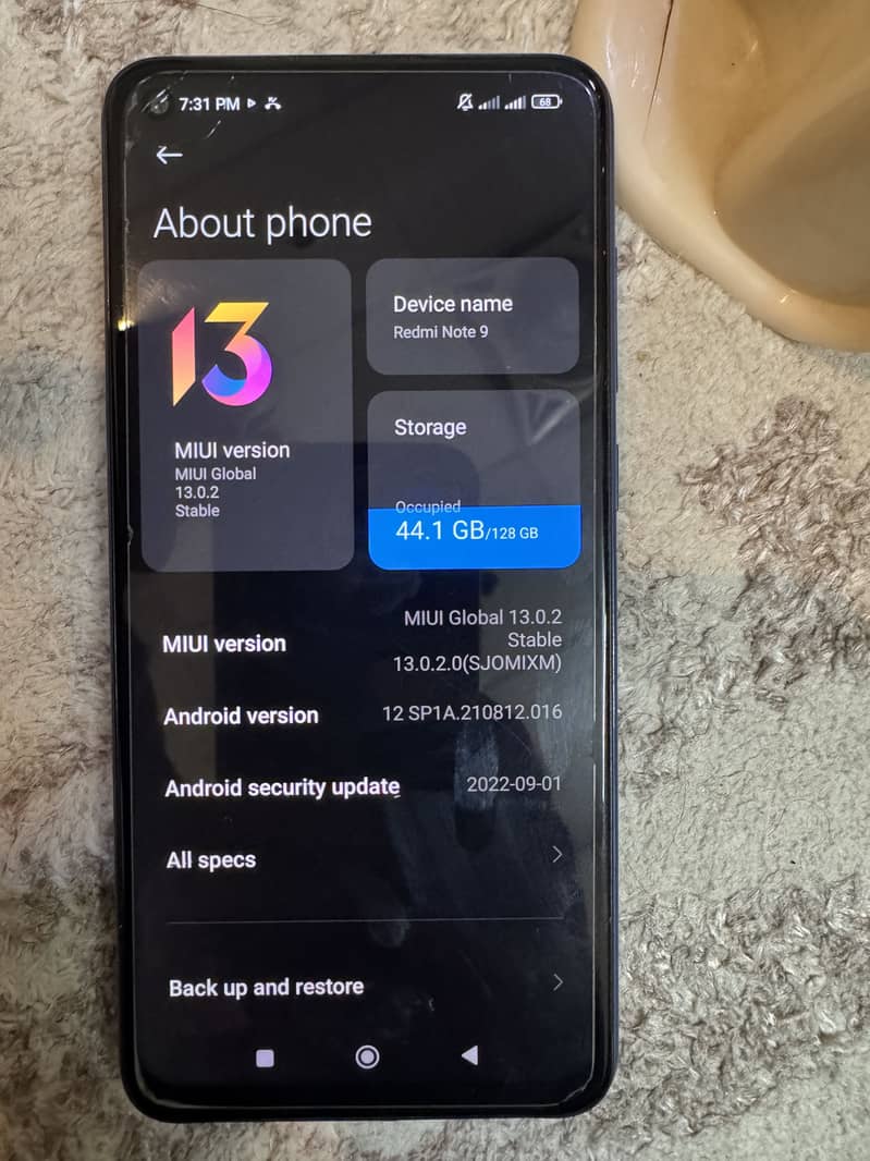 Redmi note 9 7