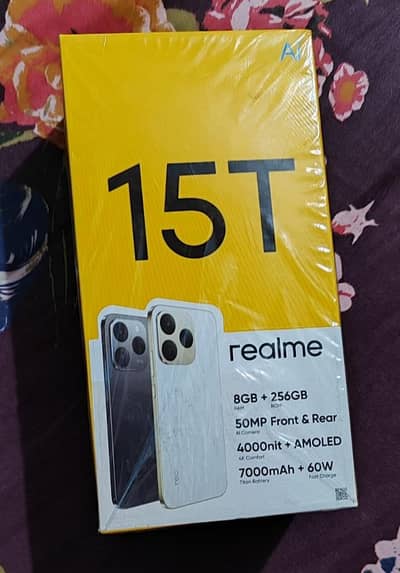 Realme 15T 5G Phone 8/256 , 10/10 condition+7M warranty