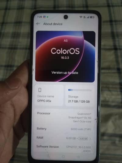 oppo A5 2025 6/128 10/10 Warranty 5 months