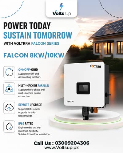 Voltra falcon 8kw / 10kw solar inverter On/Off Grid IP66 Protection