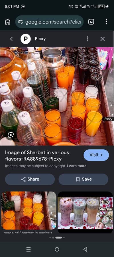 Sharbat stall seller
