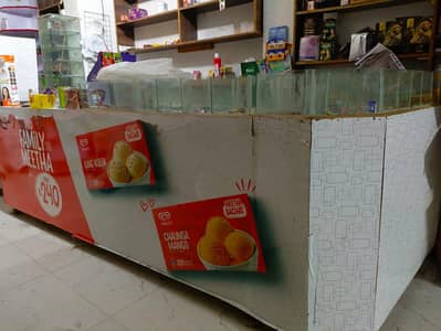 general store racking, freezer and counters for sale