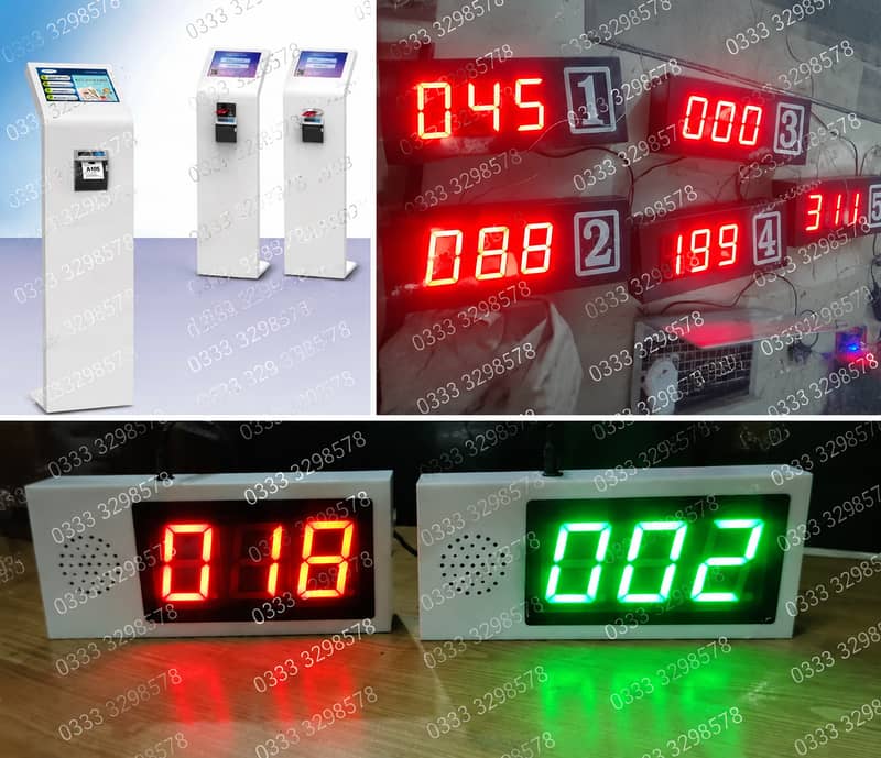 Queue Management System - Token Dispenser, Counter Display & Audio 0