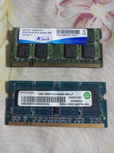 2 rams 1 gb 2 gb Both are DDR2 OR (PC 2)