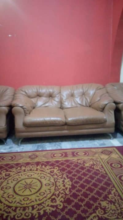 7 seater relaxer pure leather brown