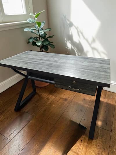 Study/Computer Table – Grey Wood Finish – Like New