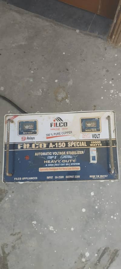 FILCO A-150 Special 15000W Heavy Duty Pure Copper Automatic Voltage St