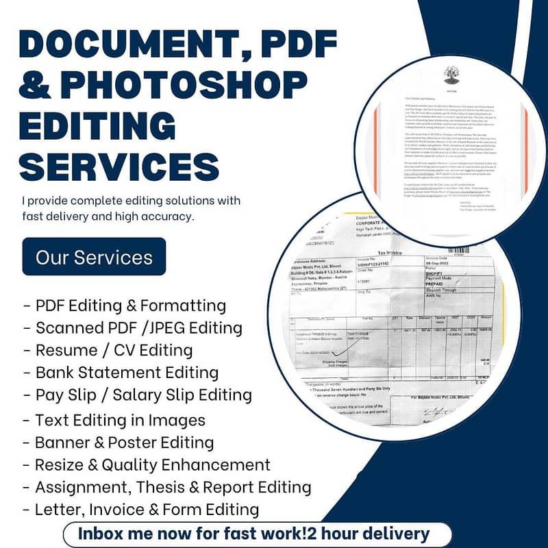 DOCUMENT EDITING & GRAPHIC DESIGN  SERVICES 1