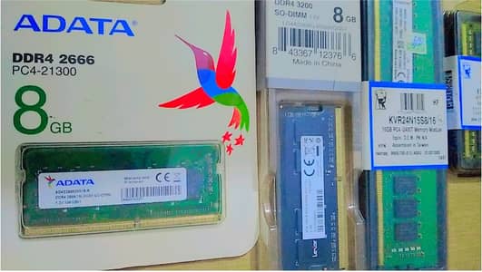 Laptop and Desktop RAM DDR4 & DDR3 / SSD 512GB 480GB