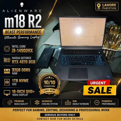 Alienware m18 R2 | i9-14900HX | RTX 4070 8GB | 32GB RAM | 1TB SSD