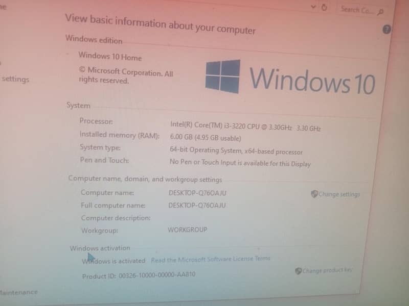 cor i3 3rd generation 10/10 4