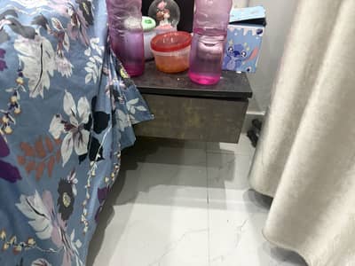 King size bed with side tables