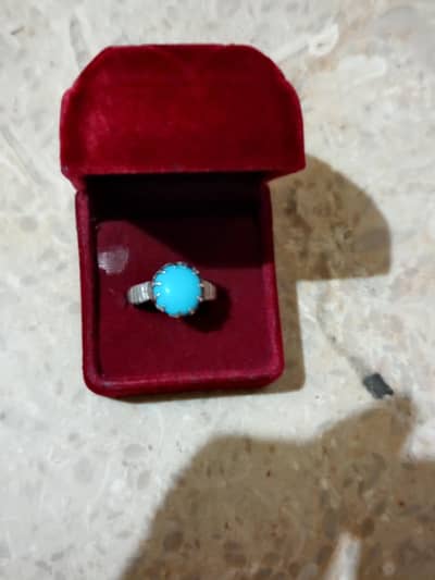 100% natural feroza silver ring