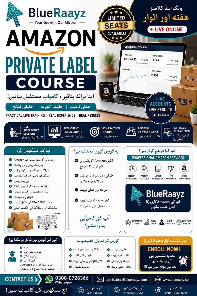 Amazon Private Label E-commerce Course – Live Practical Training 0