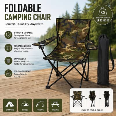 Folding camping chairs