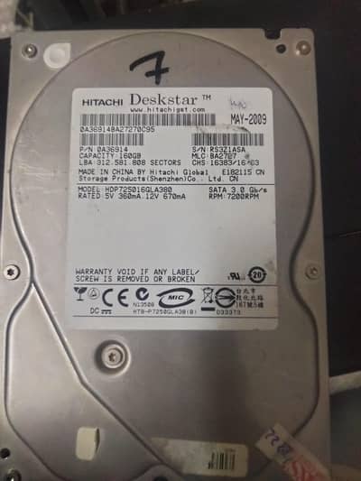 hard drive 160 gb 4 games installed