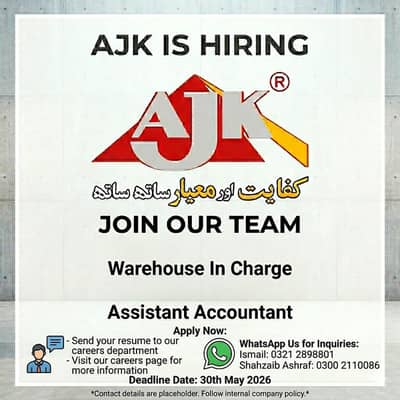 AJK Motorcycle Parts Company is Hiring